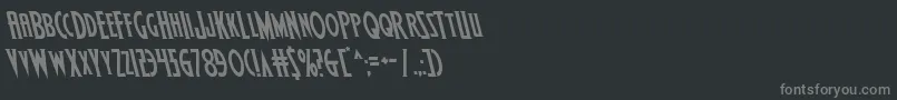 フォントWolfsbane2left – 黒い背景に灰色の文字