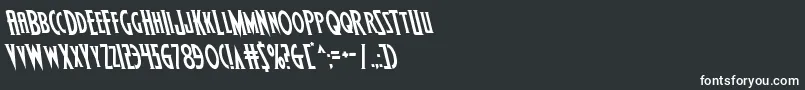 フォントWolfsbane2left – 黒い背景に白い文字