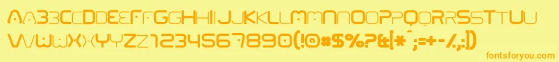 01Digitall Font – Orange Fonts on Yellow Background