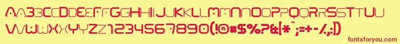 01Digitall Font – Red Fonts on Yellow Background