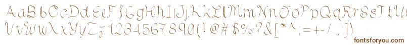 Hsfcuartomenguante-fontti – ruskeat fontit valkoisella taustalla