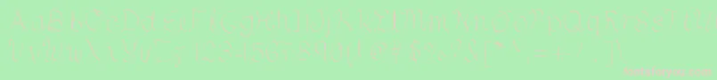 Hsfcuartomenguante Font – Pink Fonts on Green Background