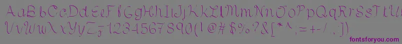 Hsfcuartomenguante-Schriftart – Violette Schriften auf grauem Hintergrund