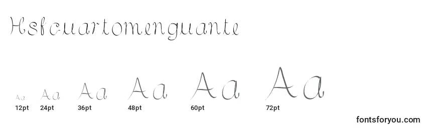 Размеры шрифта Hsfcuartomenguante