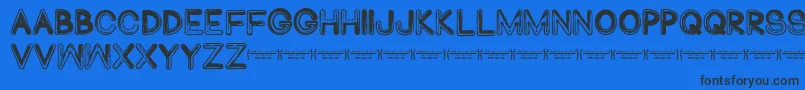 Шрифт Abduco – чёрные шрифты на синем фоне