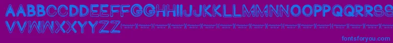 Abduco Font – Blue Fonts on Purple Background