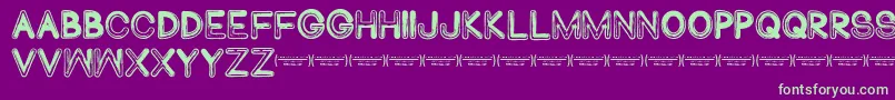 Abduco Font – Green Fonts on Purple Background