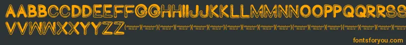 Abduco Font – Orange Fonts on Black Background