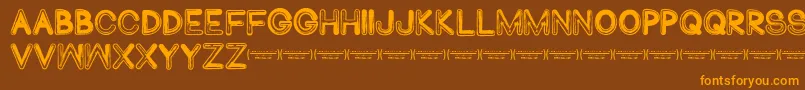 Abduco Font – Orange Fonts on Brown Background