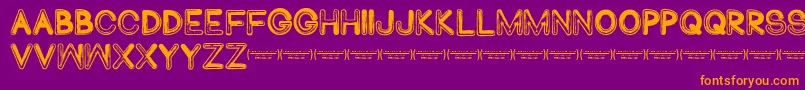 Abduco Font – Orange Fonts on Purple Background