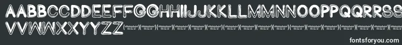 Шрифт Abduco – белые шрифты на чёрном фоне