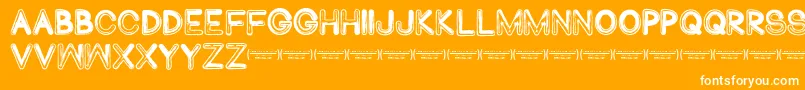 Abduco Font – White Fonts on Orange Background