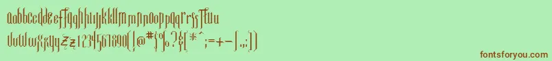 Шрифт Luxembourg – коричневые шрифты на зелёном фоне