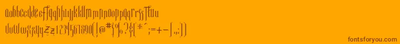 Шрифт Luxembourg – коричневые шрифты на оранжевом фоне