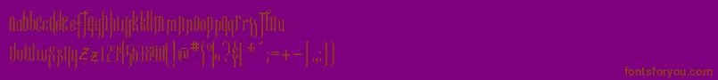 Шрифт Luxembourg – коричневые шрифты на фиолетовом фоне