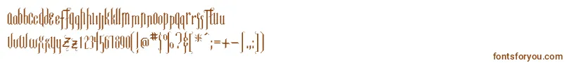 Шрифт Luxembourg – коричневые шрифты на белом фоне