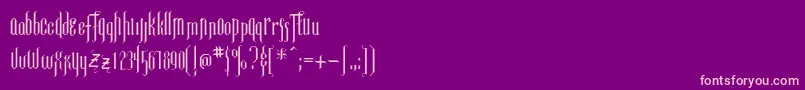 Luxembourg-Schriftart – Rosa Schriften auf violettem Hintergrund