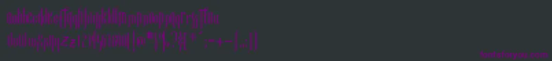 Шрифт Luxembourg – фиолетовые шрифты на чёрном фоне