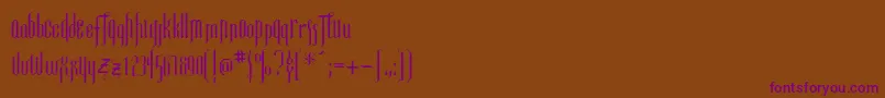Шрифт Luxembourg – фиолетовые шрифты на коричневом фоне
