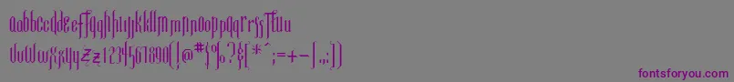 Шрифт Luxembourg – фиолетовые шрифты на сером фоне