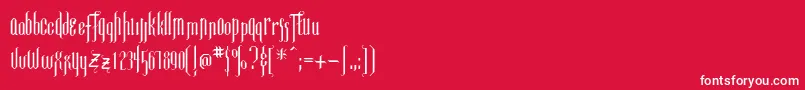 Luxembourg-fontti – valkoiset fontit punaisella taustalla