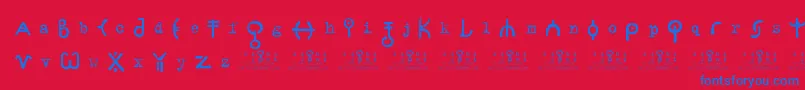 SignsZeichen2.0 Font – Blue Fonts on Red Background