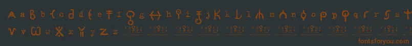 fuente SignsZeichen2.0 – Fuentes Marrones Sobre Fondo Negro