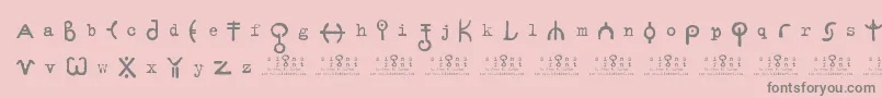 SignsZeichen2.0 Font – Gray Fonts on Pink Background