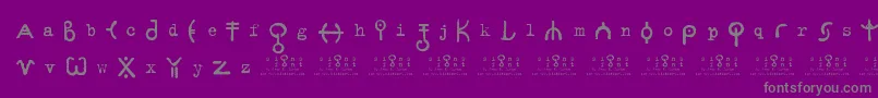 SignsZeichen2.0 Font – Gray Fonts on Purple Background