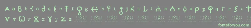Шрифт SignsZeichen2.0 – зелёные шрифты на сером фоне