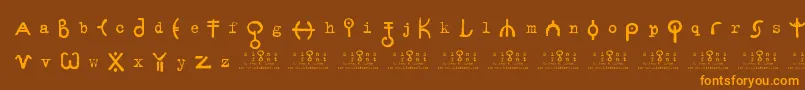En savoir plus sur la police SignsZeichen2.0 Police SignsZeichen2.0 – polices orange sur fond brun