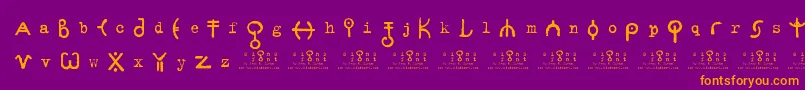 SignsZeichen2.0 Font – Orange Fonts on Purple Background