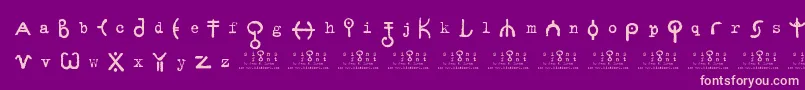 SignsZeichen2.0 Font – Pink Fonts on Purple Background