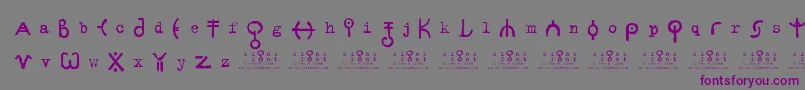 SignsZeichen2.0 Font – Purple Fonts on Gray Background