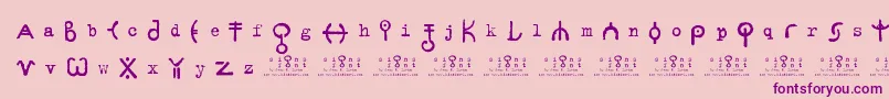 SignsZeichen2.0 Font – Purple Fonts on Pink Background