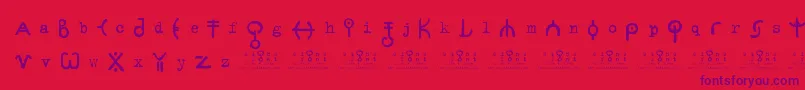 SignsZeichen2.0 Font – Purple Fonts on Red Background