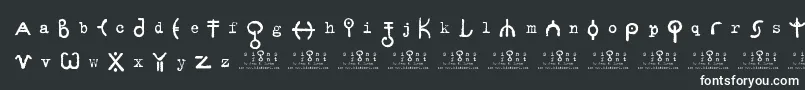 SignsZeichen2.0 Font – White Fonts on Black Background