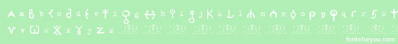 SignsZeichen2.0 Font – White Fonts on Green Background