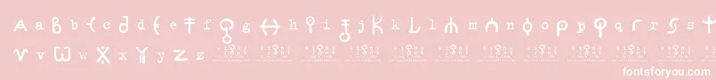 SignsZeichen2.0 Font – White Fonts on Pink Background