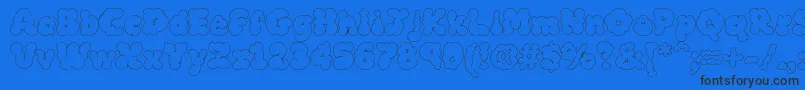 MckloudWhite Font – Black Fonts on Blue Background