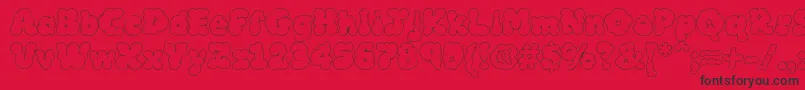 MckloudWhite Font – Black Fonts on Red Background