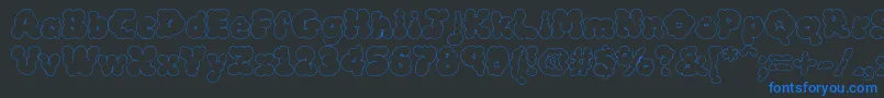 MckloudWhite Font – Blue Fonts on Black Background