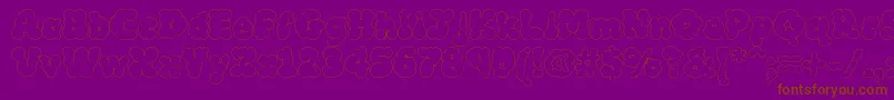 MckloudWhite Font – Brown Fonts on Purple Background