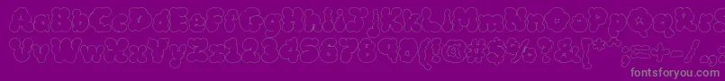 MckloudWhite Font – Gray Fonts on Purple Background