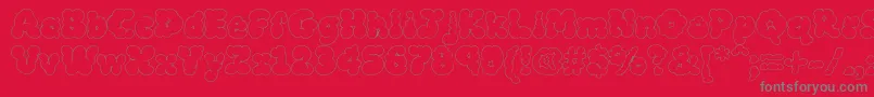 MckloudWhite Font – Gray Fonts on Red Background