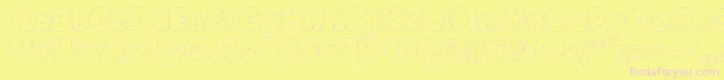 MckloudWhite Font – Pink Fonts on Yellow Background