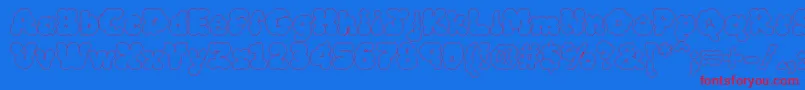 MckloudWhite Font – Red Fonts on Blue Background