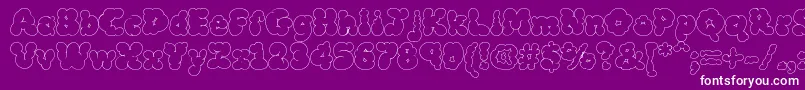 MckloudWhite Font – White Fonts on Purple Background