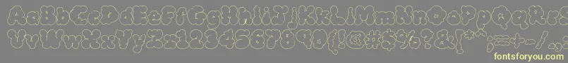 MckloudWhite Font – Yellow Fonts on Gray Background