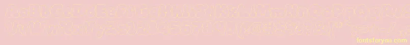 MckloudWhite Font – Yellow Fonts on Pink Background